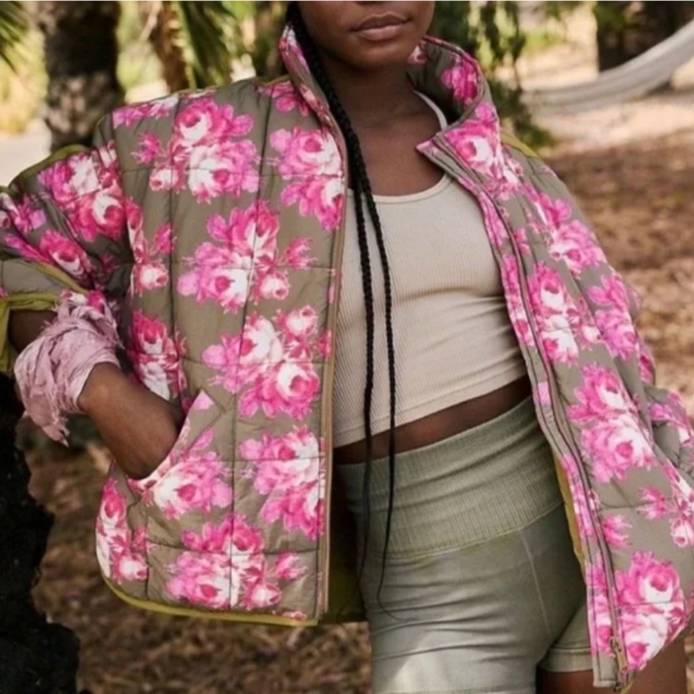 Free People Printed Packable Puffer Jacker